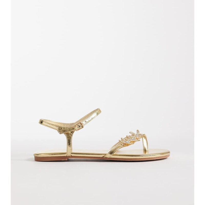 Public Desire Wide Fit Elina strappy flat sandals with sea