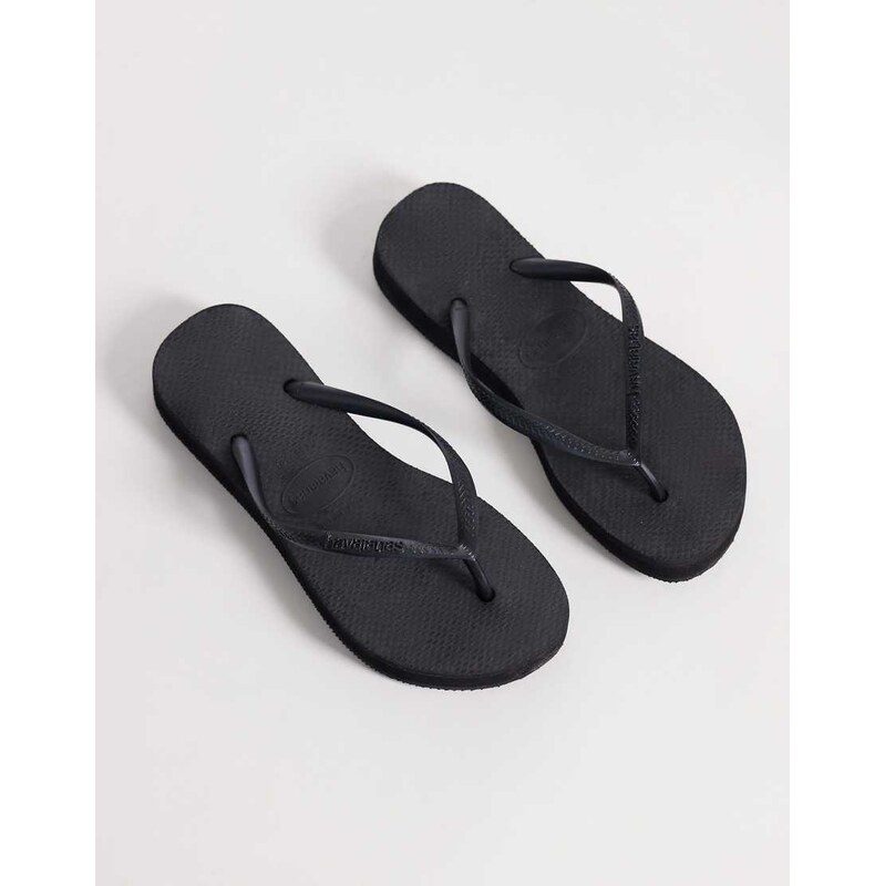 Havaianas slim platform flip flops in black