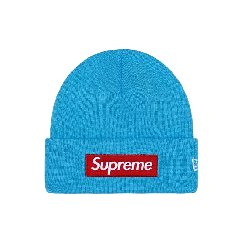 Supreme New Era Box Logo Beanie (FW25) Cyan
