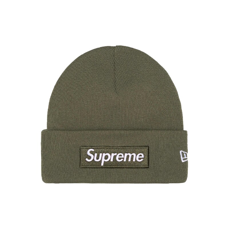 Supreme New Era Box Logo Beanie (FW25) Light Olive