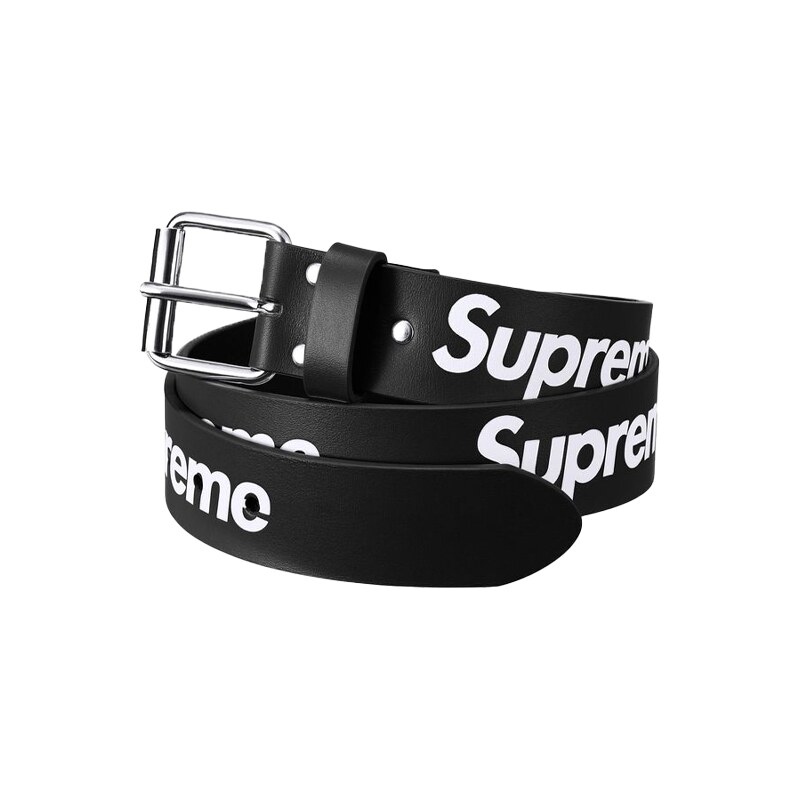 Supreme Repeat Leather Belt (FW25) Black
