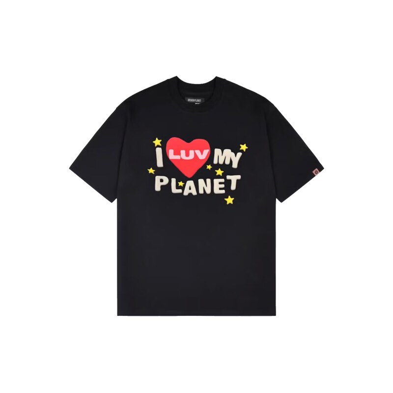 Broken Planet Luv My Planet T-shirt Midnight Black