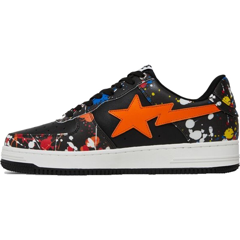 BAPE Bapesta Low Paint Splatter - Black