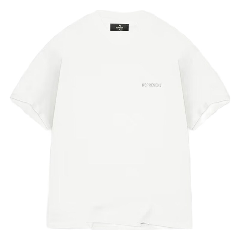 Represent Block Logo T-Shirt Flat White