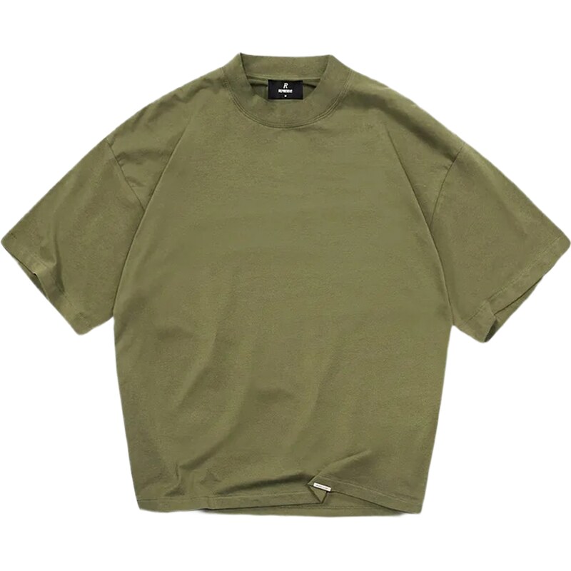 Represent Initial Boxy T-Shirt Army Green