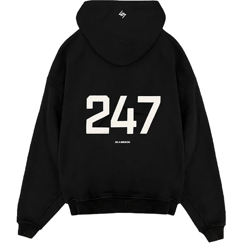 Represent 247 Oversized Hoodie Jet Black 113725087