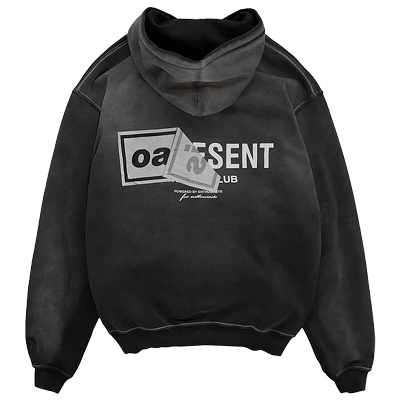 Represent X Oasis Owners Club Hoodie Stained Black