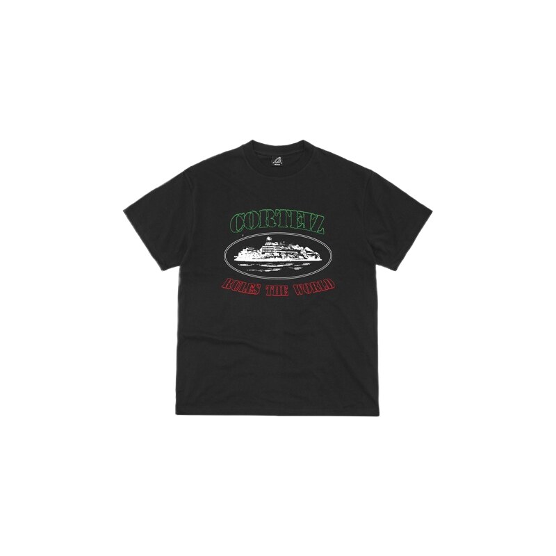 Corteiz Black OG Alcatraz Italy Tee