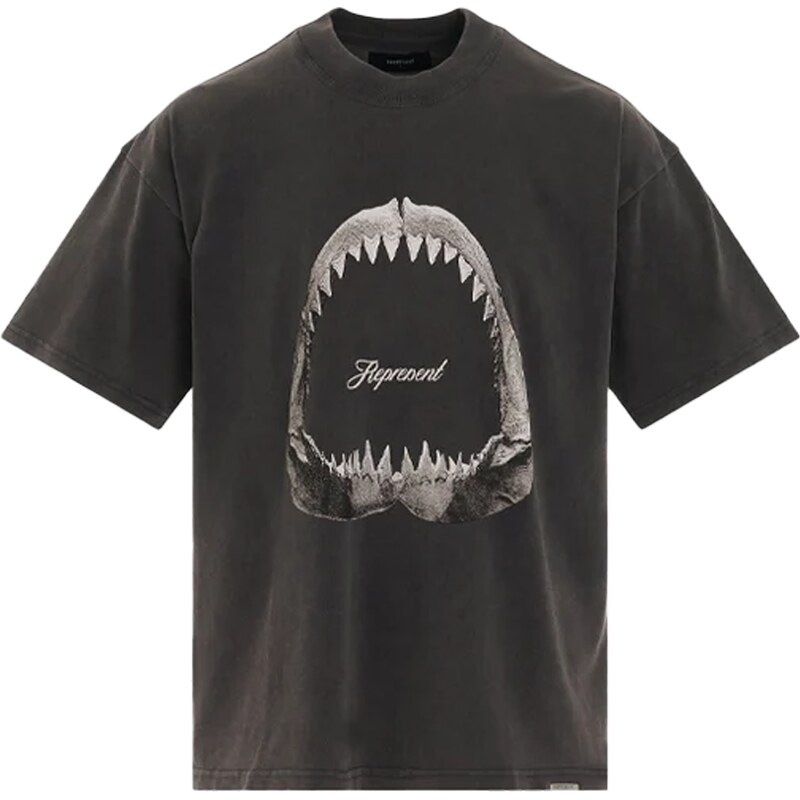 Represent Shark Jaws T-shirt Vintage Grey