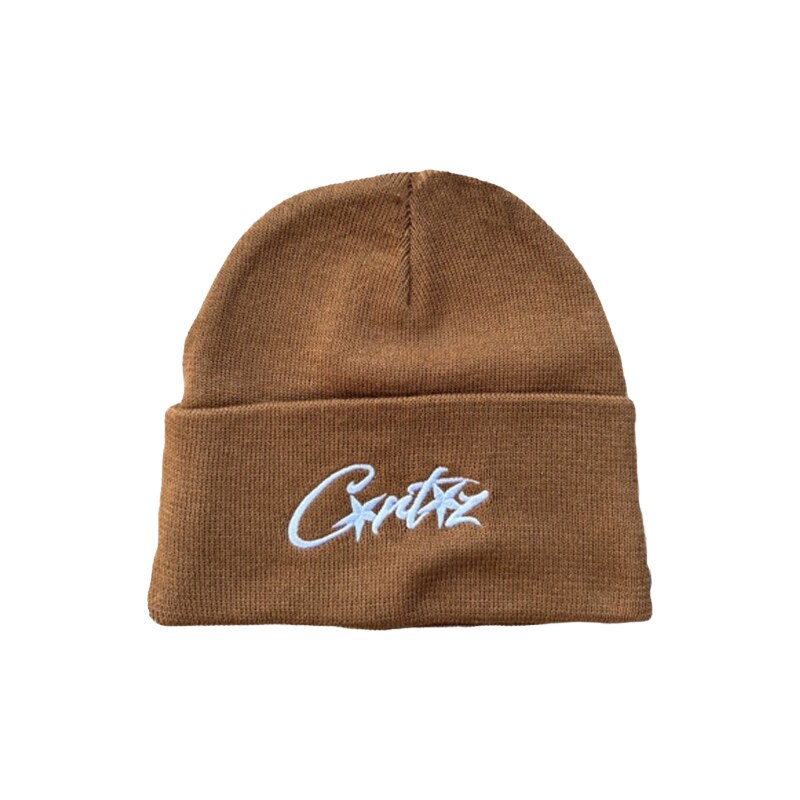 Corteiz Allstarz Folded Beanie Brown