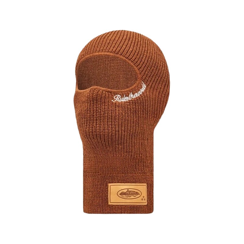 Corteiz Knit Balaclava Brown