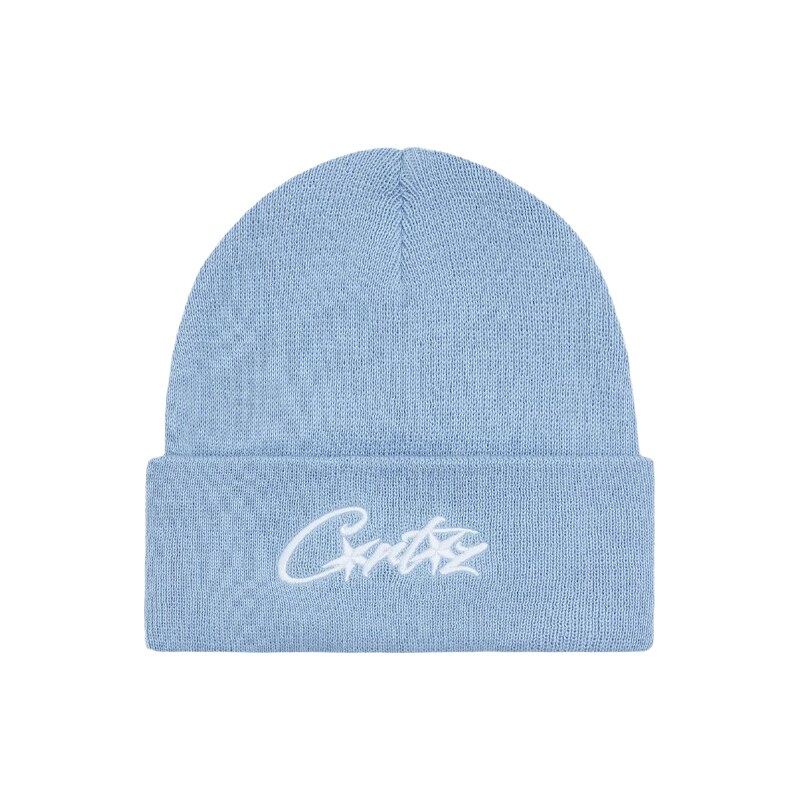 Corteiz Allstarz Folded Beanie Baby Blue