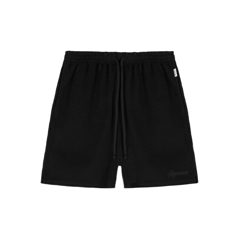 Represent Waffle Shorts Black