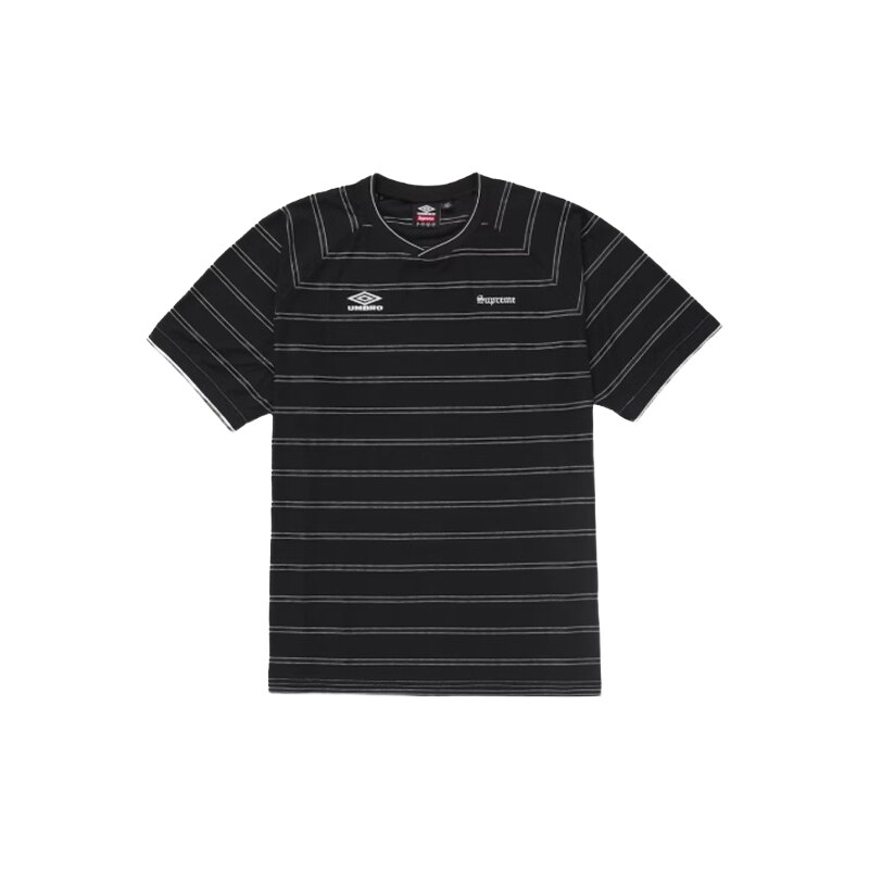 Supreme Umbro Stripe Soccer Jersey Black