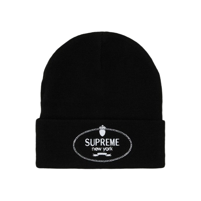 Supreme Crest Beanie Black