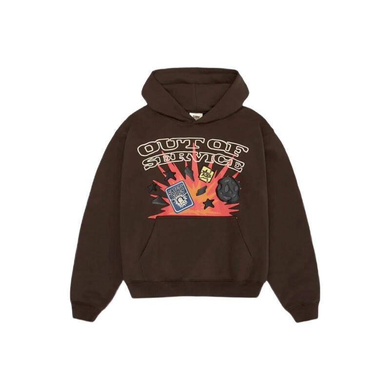 Broken Planet Out Of Service Hoodie Brown