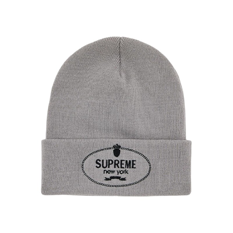 Supreme Crest Beanie Grey