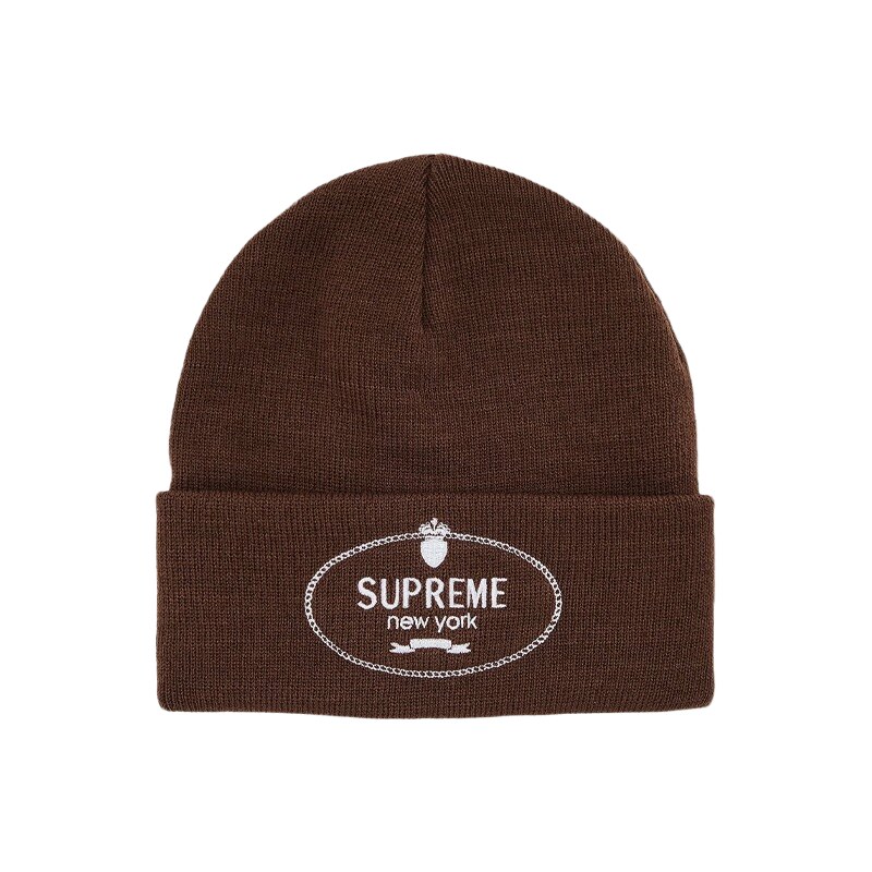 Supreme Crest Beanie Brown