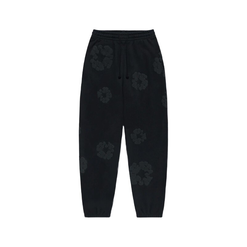 Denim Tears Cotton Wreath Sweatpants Black Monochrome