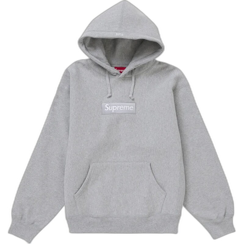 Supreme Box Logo FW24 Hoodie Heather Grey