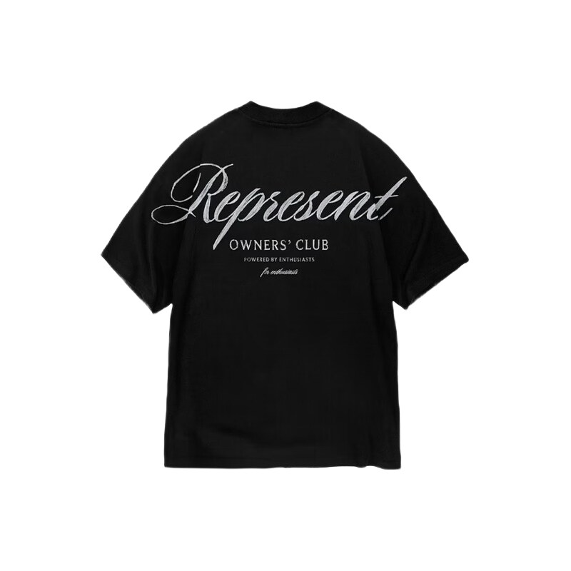 Represent Owners Club Script T-Shirt Black