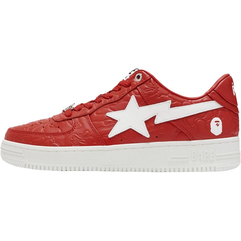 BAPE Wmns Bapesta #3 Line Camo Red 113726515
