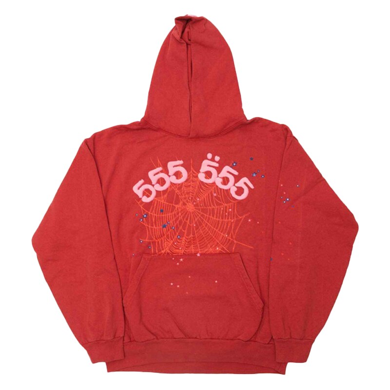 Sp5der 555 Angel Number Hoodie Red