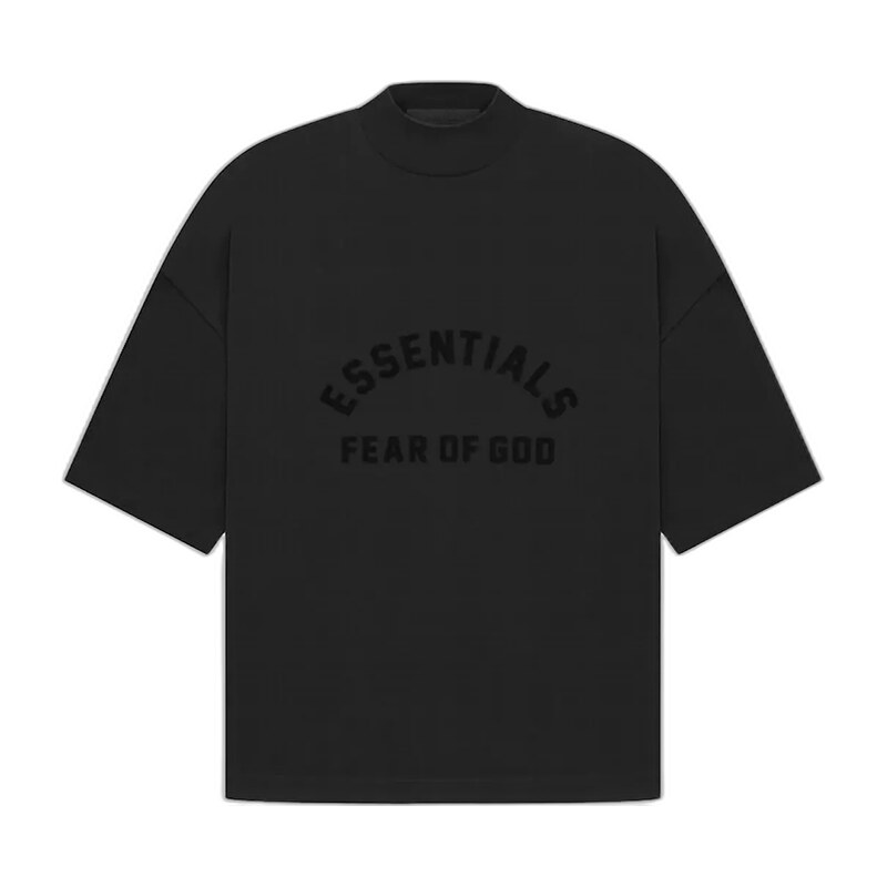 Fear of God Essentials S23 Arch Logo T-Shirt Black - PIKASTORE
