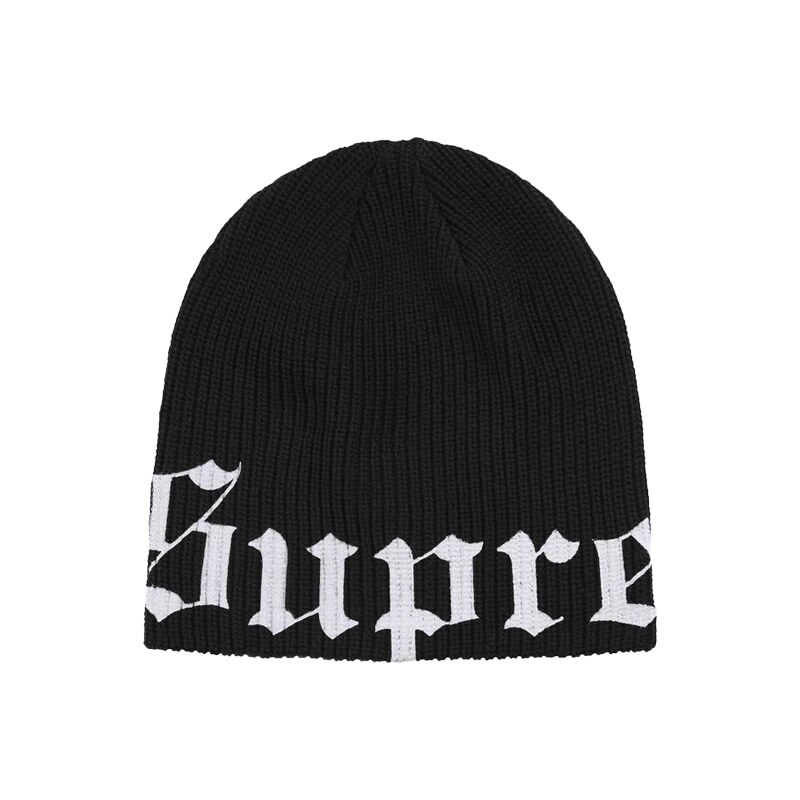 Supreme Old English Printed Beanie Black