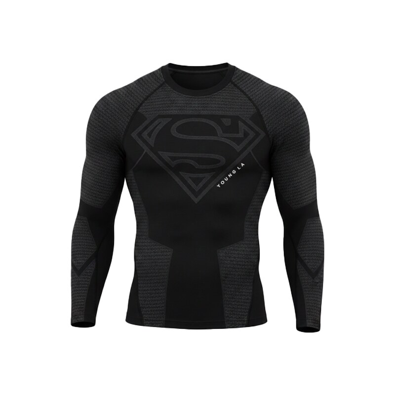 Young La YoungLA x Superman Compression L/S Tee Black