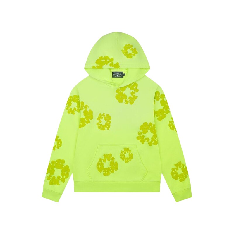 Denim Tears Mono Cotton Wreath Hoodie Neon Green