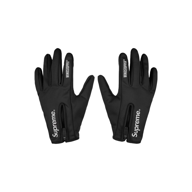 Supreme WINDSTOPPER Zip Gloves (FW25) Black