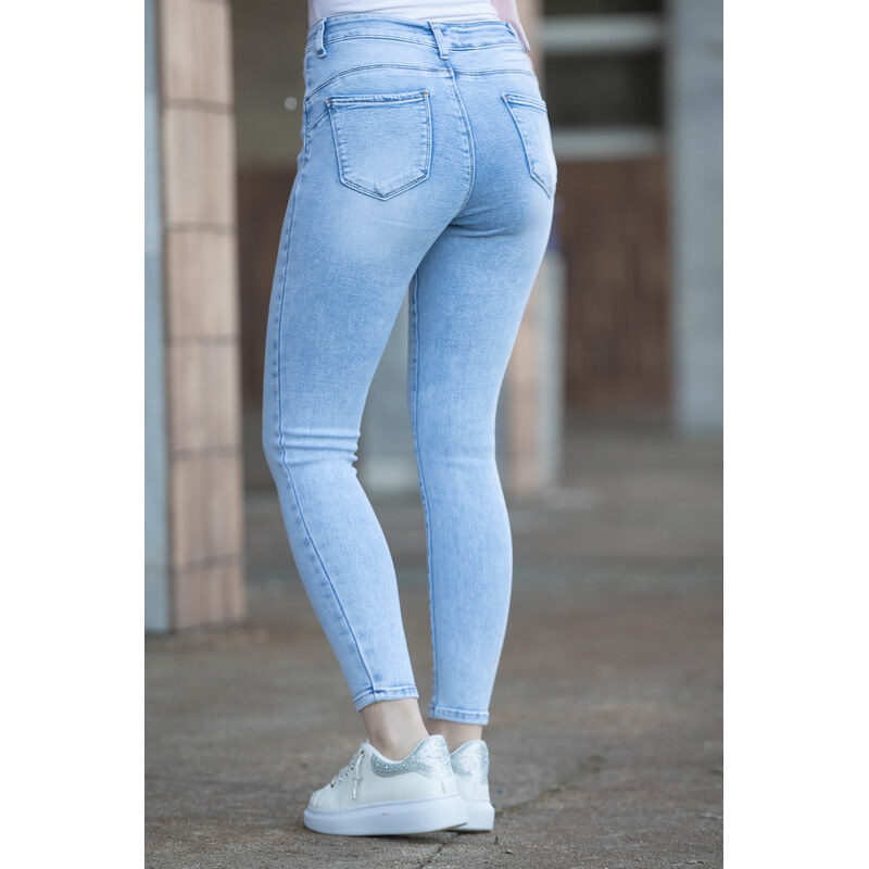 M.SARA Skinny džíny REGIE BLUE [MS5915-5] Barva: Světle modrá, 113641755