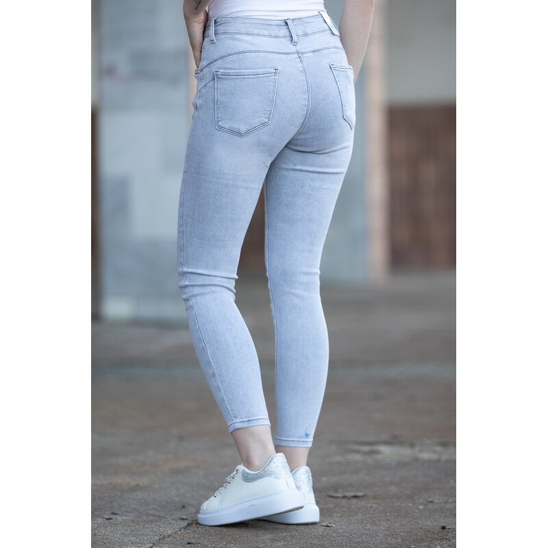 M.SARA Skinny džíny REGIE GREY [MS5915-F] Barva: Světle šedá,