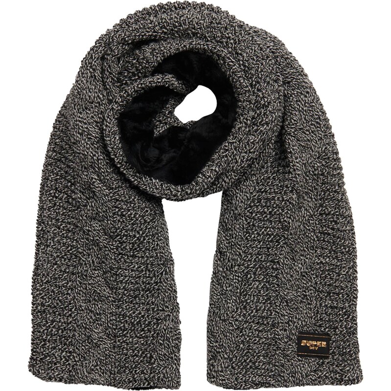 Superdry & Co Šála černý melír 114320460