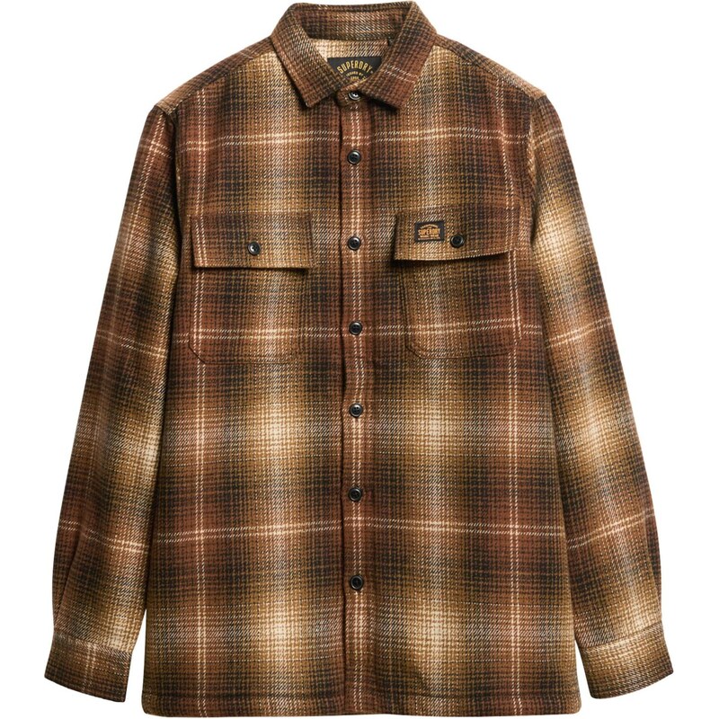 Superdry & Co Přechodná bunda Miller hnědá / černá / bílá
