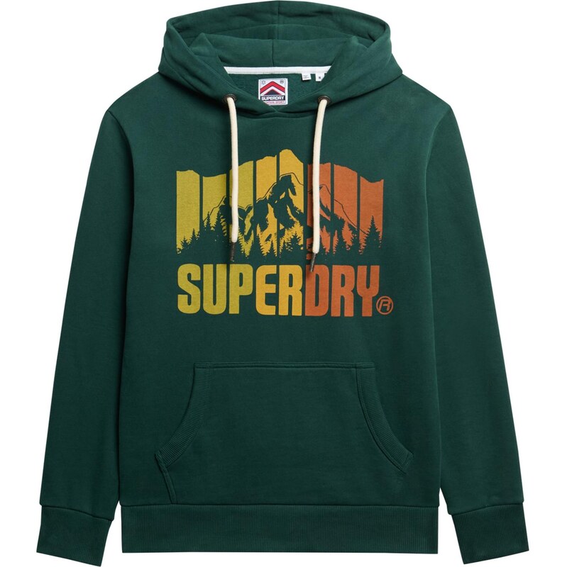 Superdry & Co Mikina Mountain Regenbogen žlutá / kiwi / tmavě