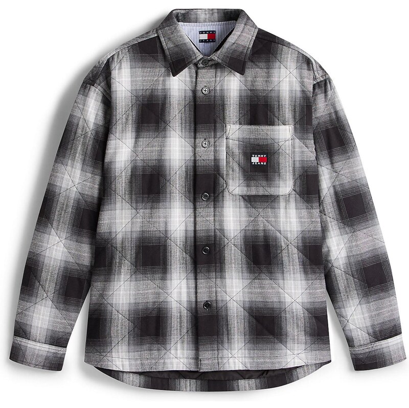 Tommy Jeans Přechodná bunda černá / bílá