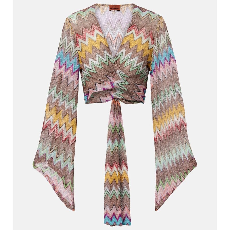 Missoni Zigzag lamÃ crop top