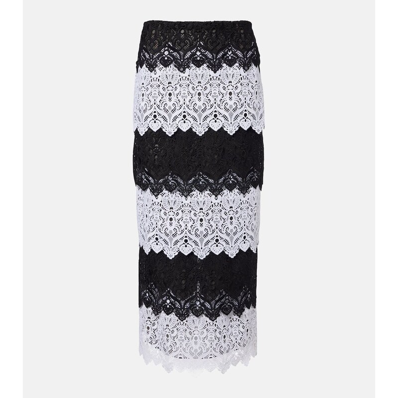 Carolina Herrera Lace midi skirt
