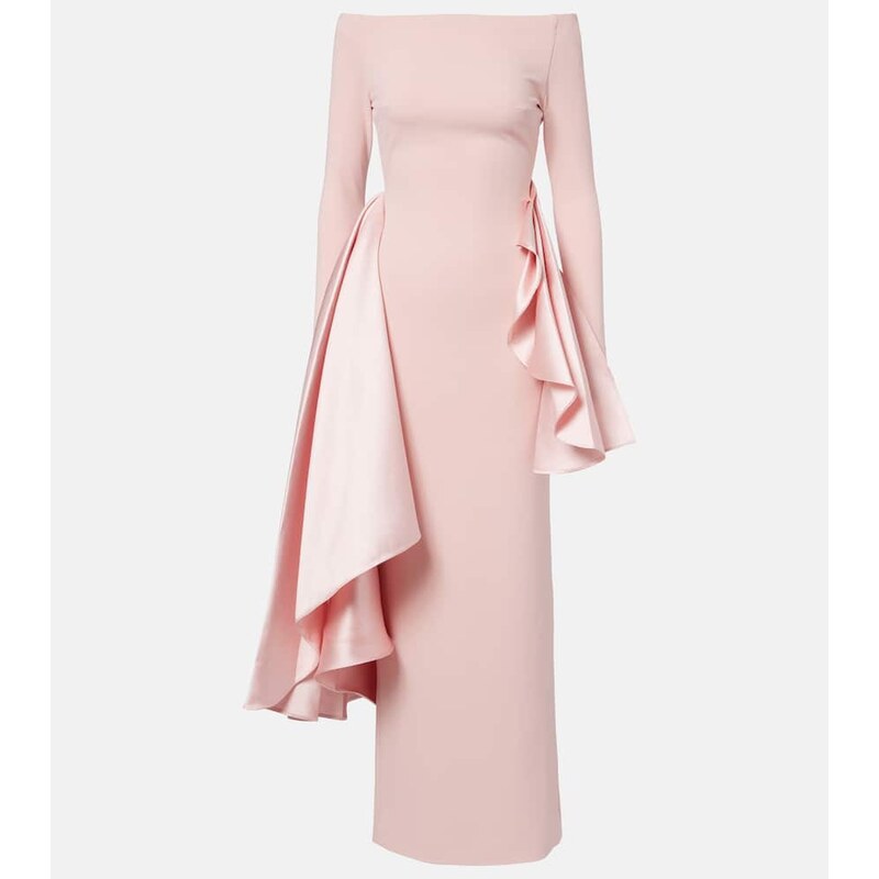 Solace London Kiana draped off-shoulder maxi dress