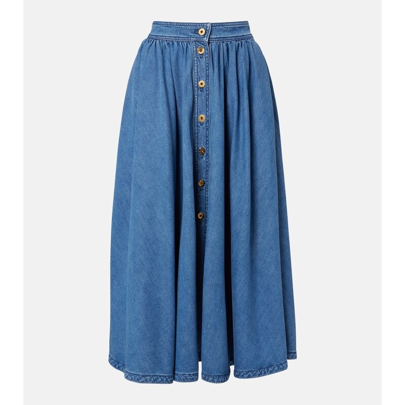 Patou Denim midi skirt