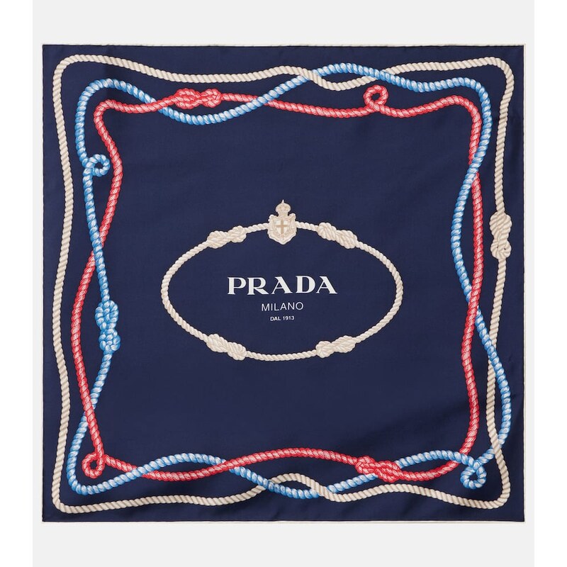 Prada Printed silk twill scarf
