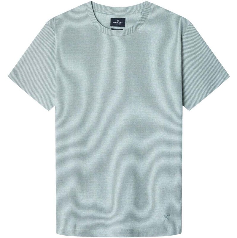 Hackett London Tričko 'Birdseye' mátová / bílá