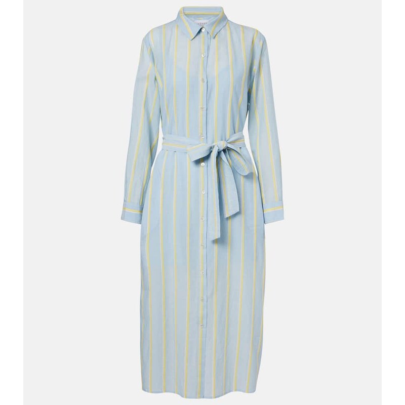 Velvet Kimora striped cotton shirt dress