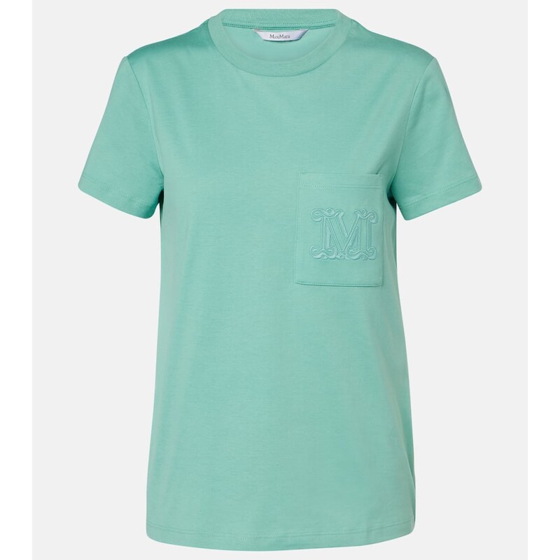 Max Mara Papaia embroidered cotton jersey T-shirt