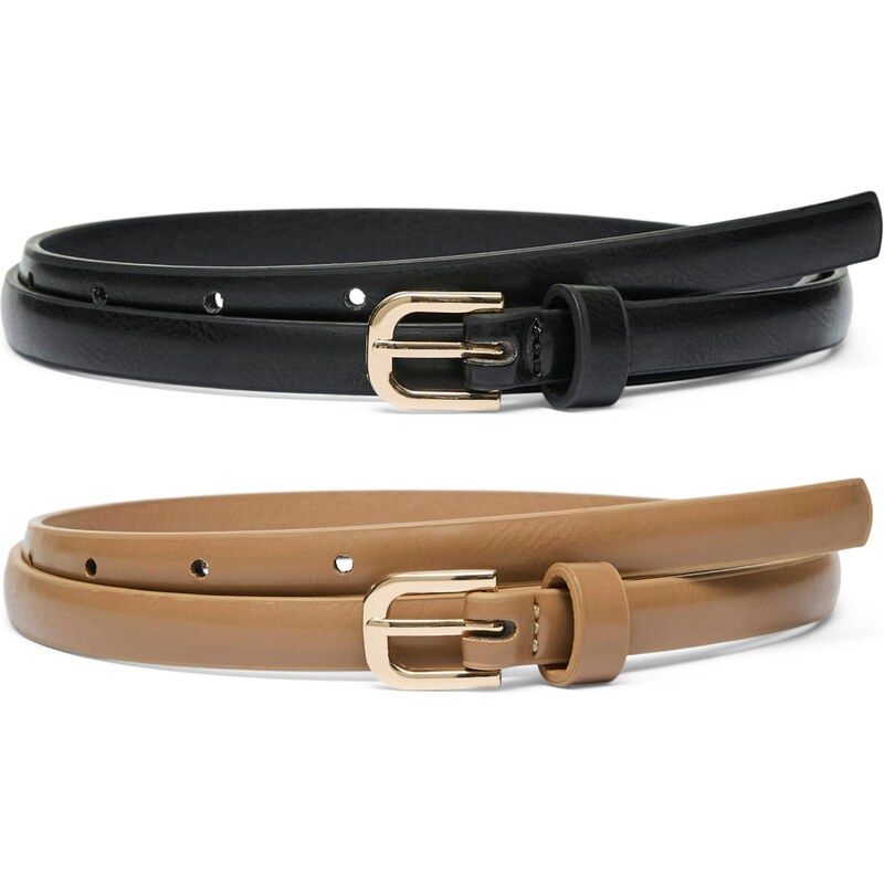 VERO MODA Opasek VMSILJA mokka / černá