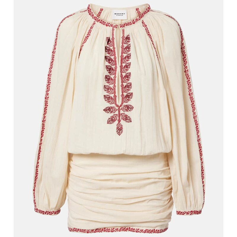 Marant Etoile Ludy embroidered cotton minidress