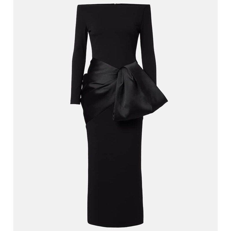 Solace London Rhianne satin-trimmed cocktail dress