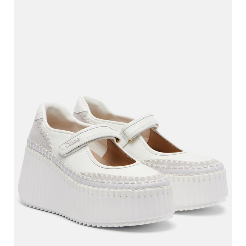 Chloe ChloÃ Nama leather platform sneakers